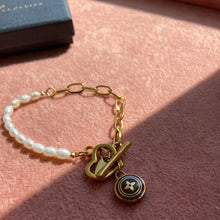 Load image into Gallery viewer, Authentic Louis Vuitton Pastilles Nude Pastel Pendant- Pearls Bracelet