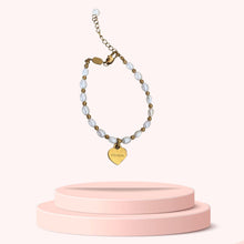 Load image into Gallery viewer, Repurposed Authentic Prada Mini Heart - Pearls &amp; Beads Bracelet