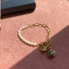 Authentic Louis Vuitton Pastilles Nude Pastel Pendant- Pearls Bracelet