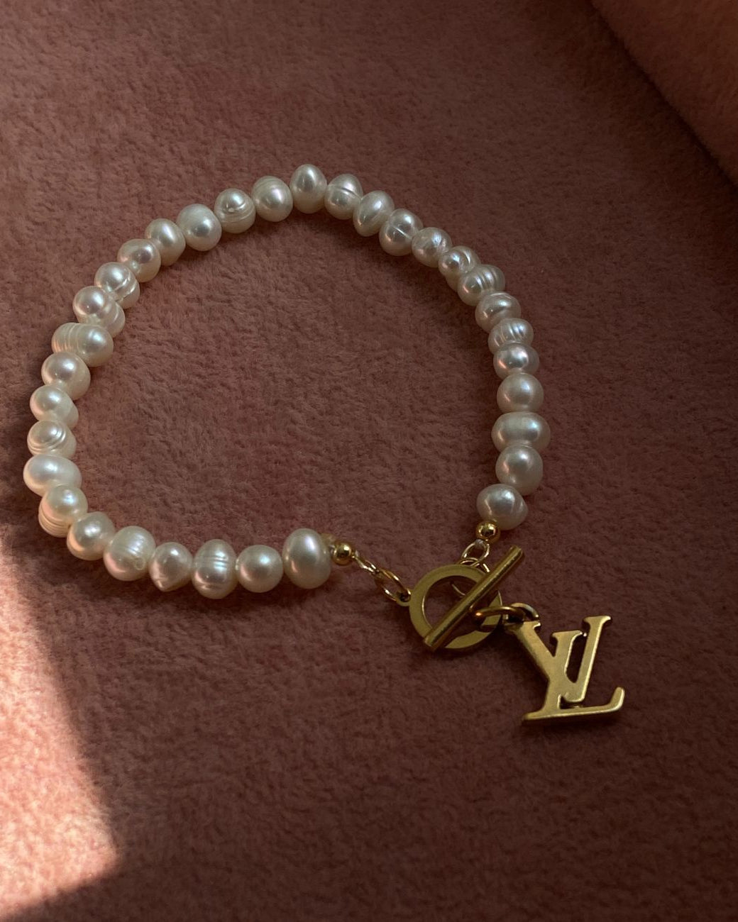 Authentic Louis Vuitton  Logo Pendant- Reworked Bracelet
