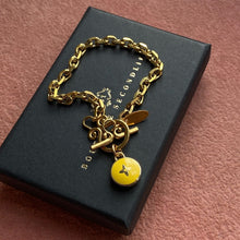 Load image into Gallery viewer, Authentic Louis Vuitton Yellow Pendant- Reworked Bracelet