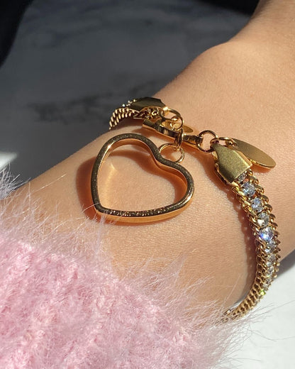 Authentic Louis Vuitton Pendant Coeur -Reworked Bracelet