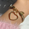 Authentic Louis Vuitton Pendant Coeur -Reworked Bracelet