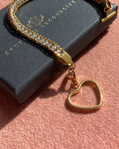 Authentic Louis Vuitton Pendant Coeur -Reworked Bracelet