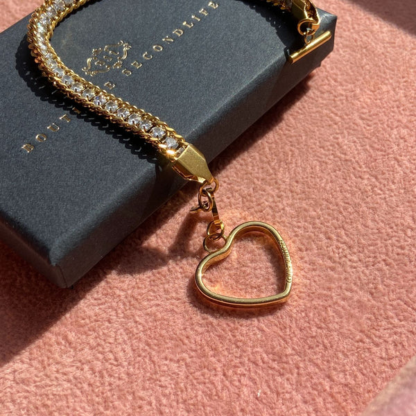 Authentic Louis Vuitton Pendant Coeur -Reworked Bracelet