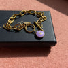 Authentic Louis Vuitton Purple Logo Pastilles Pendant- Bracelet