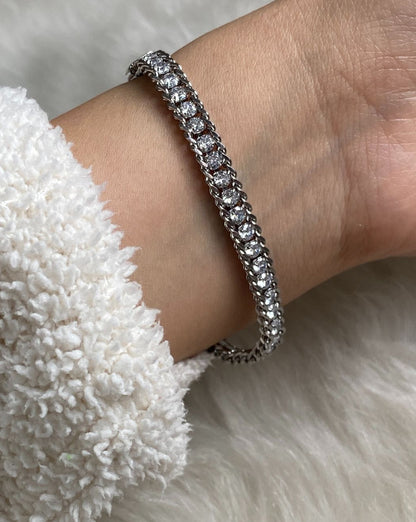 Authentic Prada tag - Repurposed Rhinestone Bracelet