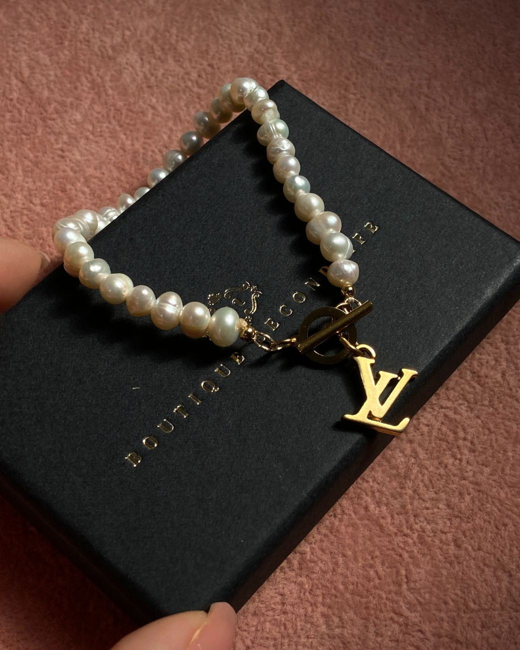 Authentic Louis Vuitton  Logo Pendant- Reworked Bracelet