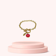 Load image into Gallery viewer, Authentic Louis Vuitton Red Pendant  - Repurposed Bracelet