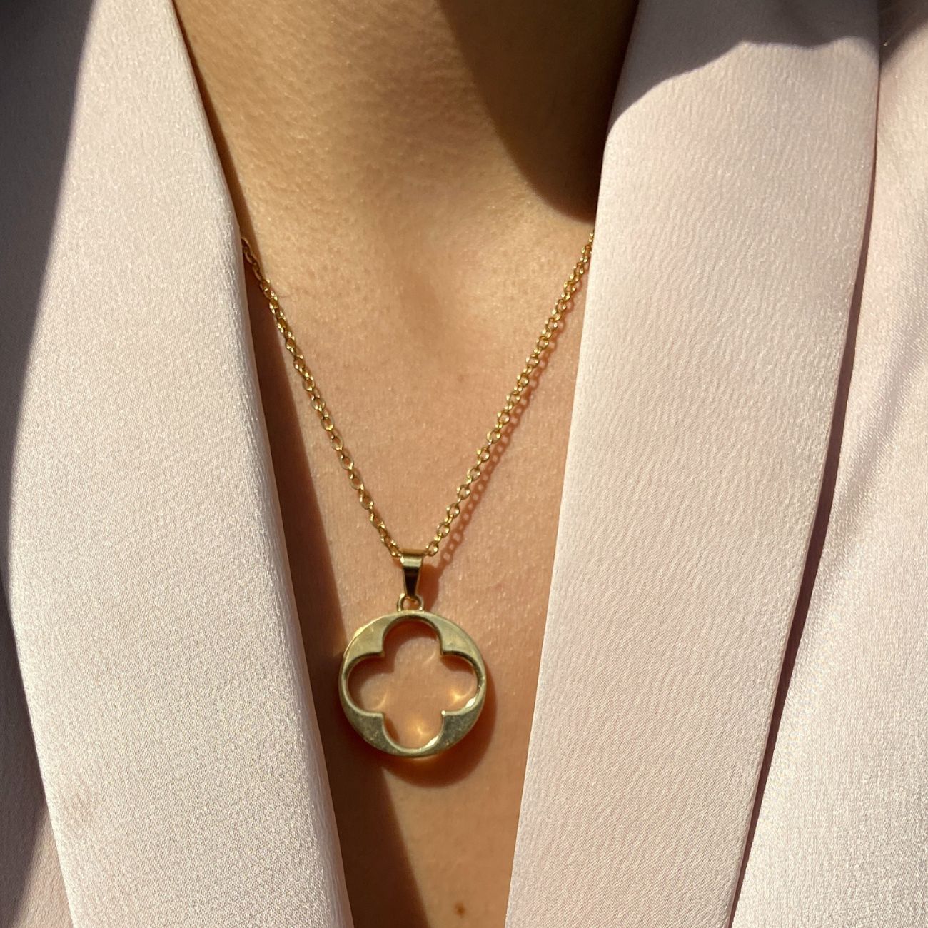 Louis Vuitton Orange LV Charm Clover Pendant Necklace