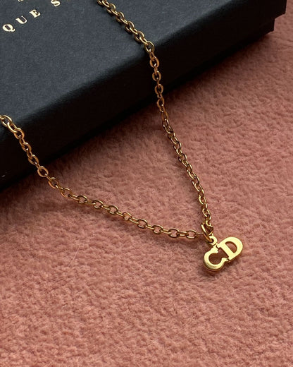 Authentic Mini Dior Vintage Pendant - Reworked Necklace