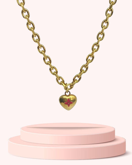 Authentic Louis Vuitton Pendant Mini Coeur -Reworked Necklace