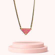Load image into Gallery viewer, Repurposed Authentic Prada Pink tag - Necklace