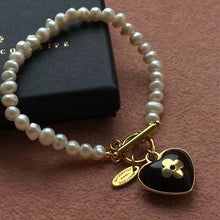 Load image into Gallery viewer, Authentic Louis Vuitton Coeur Black Charm- Reworked Bracelet