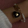 Authentic Louis Vuitton Coeur Black Charm- Reworked Bracelet