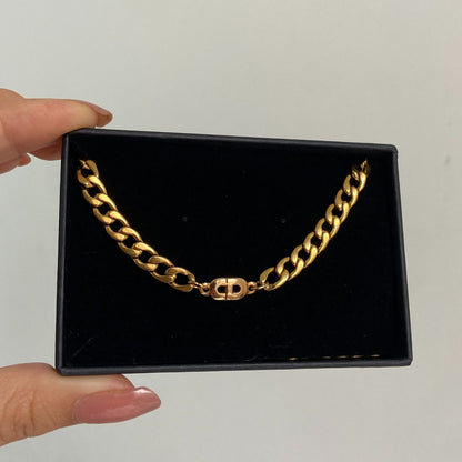 Authentic Mini Dior pendant -Repurposed Choker