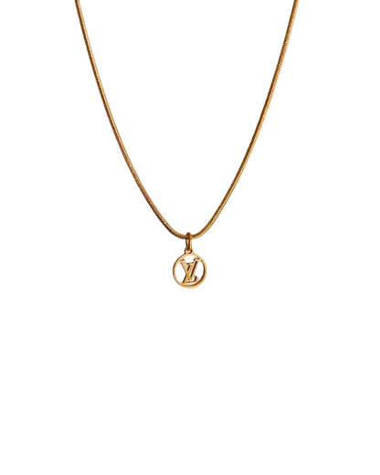 Authentic Louis Vuitton Logo Blooming Pendant- Reworked Necklace