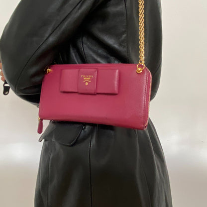 Authentic Preowned Prada Ribbon Wallet Repurposed Mini Bag