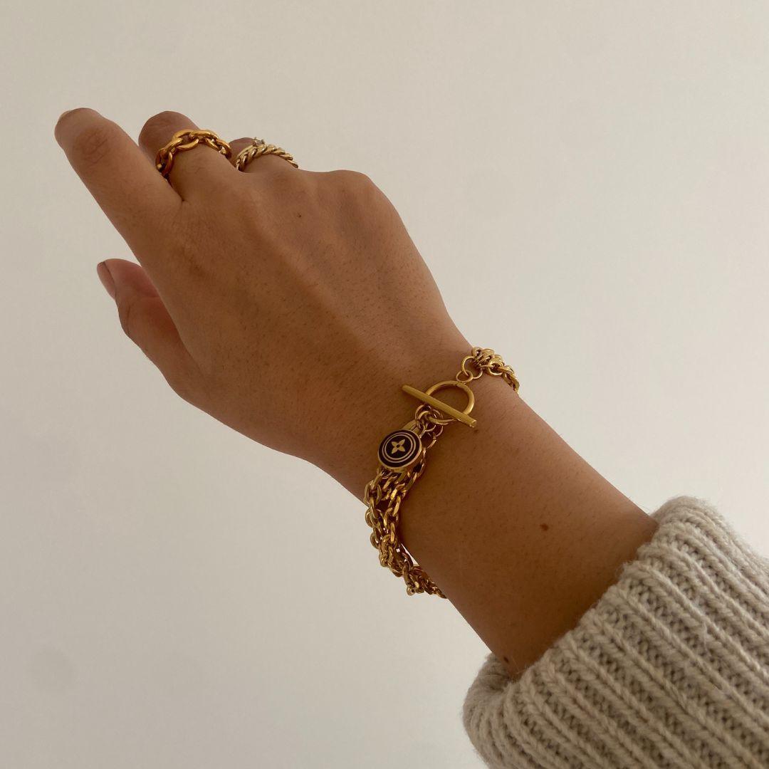 Authentic Louis Vuitton Pendant - Repurposed Bracelet - Boutique SecondLife