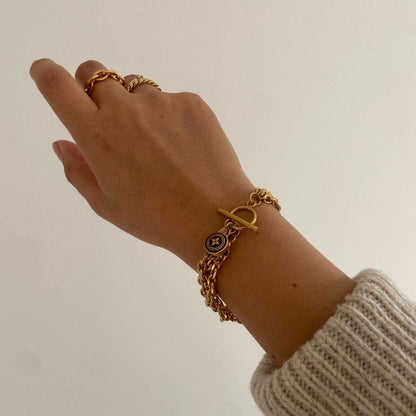Authentic Louis Vuitton Pendant - Repurposed Bracelet - Boutique SecondLife
