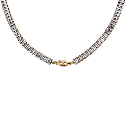 Authentic Dior CD Pendant- Reworked Diamante Choker