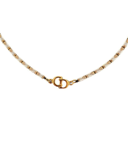 Authentic Dior CD initials Pendant- Reworked Mini Diamante Choker