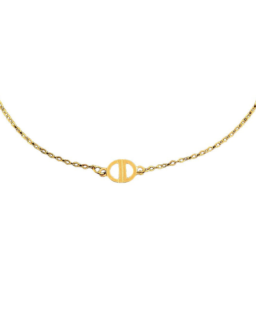 Authentic Dior CD Pendant- Single Chain Reworked Choker