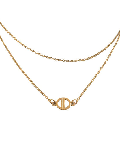 Authentic Dior CD Pendant- Double Chain Reworked Choker