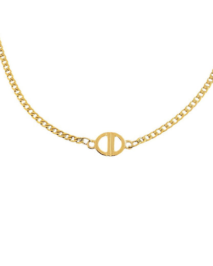 Authentic Dior CD Pendant- Cuban Chain Reworked Choker