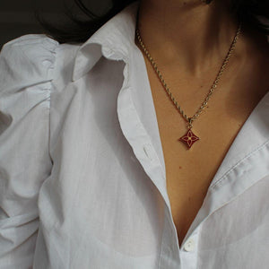 Authentic Louis Vuitton Pendant Red- Necklace - Boutique SecondLife