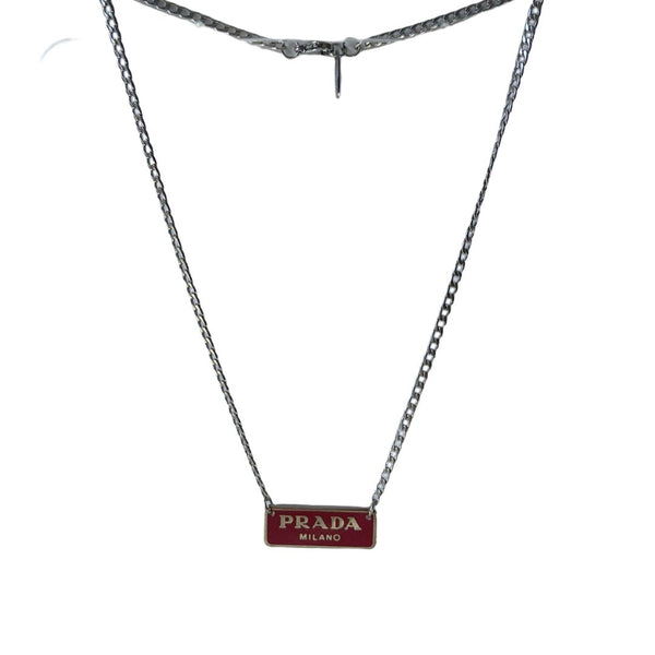 Gold stainless steel Prada necklace
