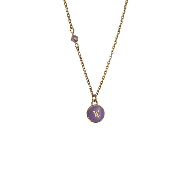 Reworked Louis Vuitton Pink LV Pendant Necklace – Lou's Lot