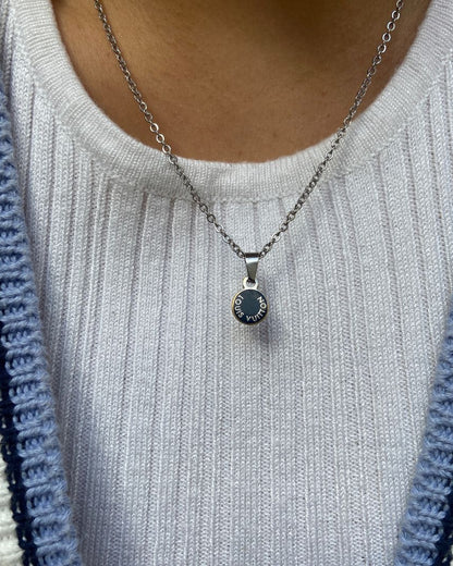 Authentic Louis Vuitton Blue Mini Pendant - Reworked Necklace