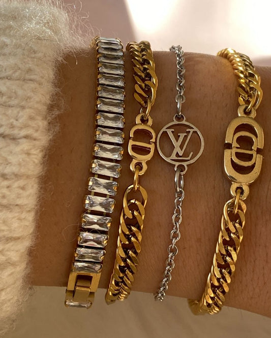 Authentic CD Mini Dior pendant- Reworked Bracelet