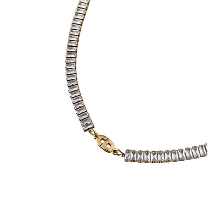Authentic Dior CD Pendant- Reworked Diamante Choker