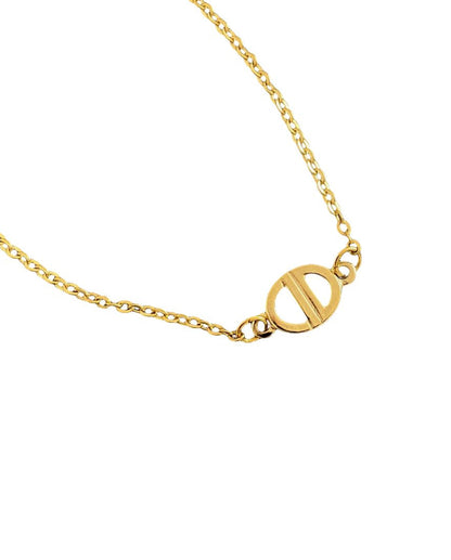 Authentic Dior CD Pendant- Single Chain Reworked Choker