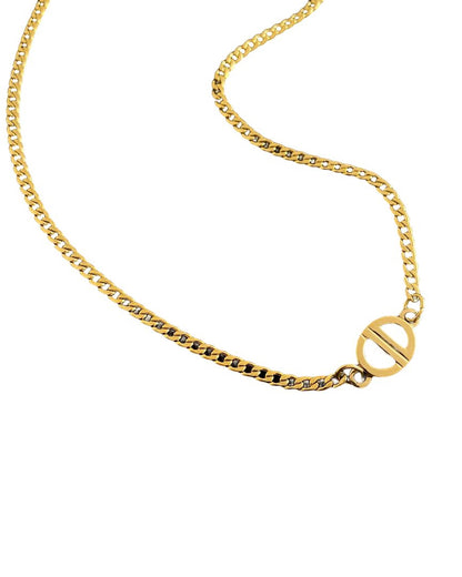 Authentic Dior CD Pendant- Cuban Chain Reworked Choker