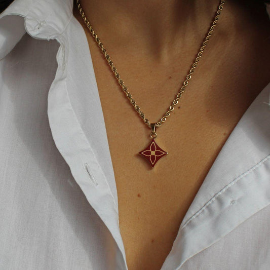 Authentic Louis Vuitton Pendant Red- Necklace - Boutique SecondLife