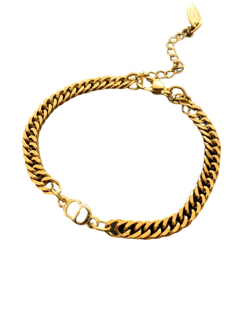 Authentic CD Mini Dior pendant- Reworked Bracelet