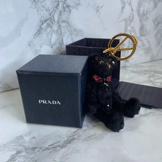 Authentic Prada Bear Keychain with Box