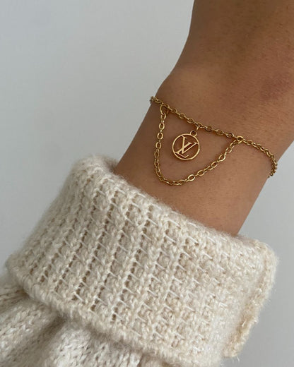 Authentic Louis Vuitton Blooming Pendant Reworked Bracelet