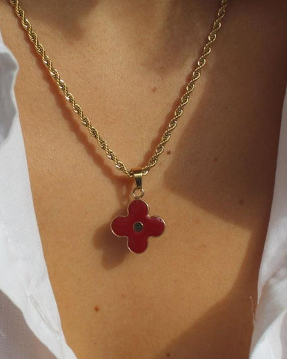 Authentic Louis Vuitton Pendant Red-  Necklace - Boutique SecondLife
