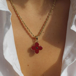 Authentic Louis Vuitton Pendant Red-  Necklace - Boutique SecondLife
