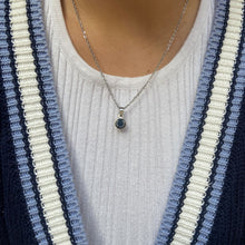 Load image into Gallery viewer, Authentic Louis Vuitton Blue Mini Pendant - Reworked Necklace