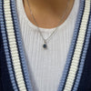 Authentic Louis Vuitton Blue Mini Pendant - Reworked Necklace