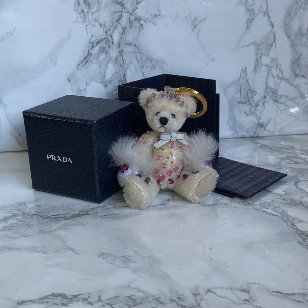 Authentic Prada Bear Keychain with Box