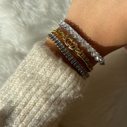 Authentic CD Dior pendant- Reworked Bracelet