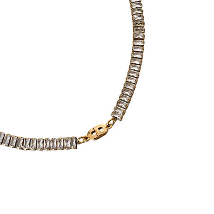 Authentic Dior CD Pendant- Reworked Diamante Choker