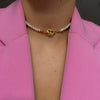 Authentic Dior CD Pendant- Reworked Mini Pearls Choker