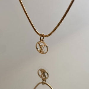 Authentic Louis Vuitton Logo Blooming Pendant- Reworked Necklace